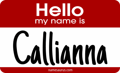 Hello my name is Callianna png download