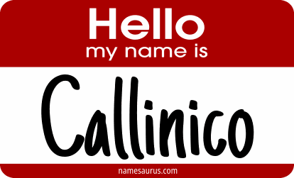 Hello my name is Callinico png download
