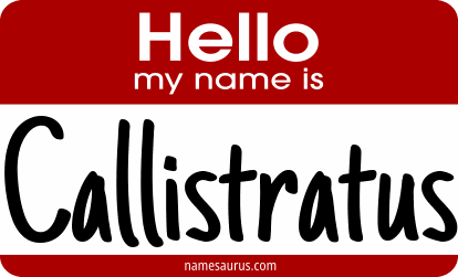 Hello my name is Callistratus png download
