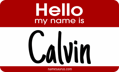Hello my name is Calvin png download