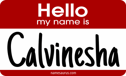 Hello my name is Calvinesha png download