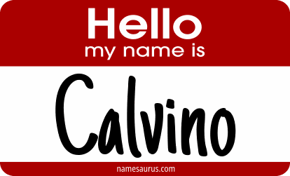 Hello my name is Calvino png download