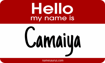 Hello my name is Camaiya png download
