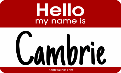 Hello my name is Cambrie png download
