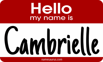 Hello my name is Cambrielle png download