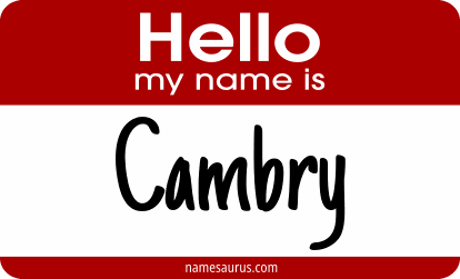 Hello my name is Cambry png download