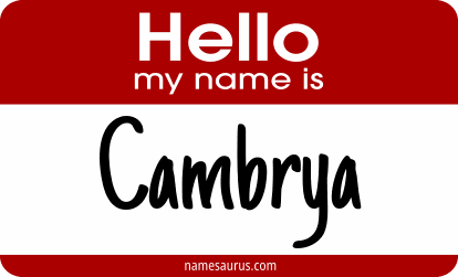 Hello my name is Cambrya png download
