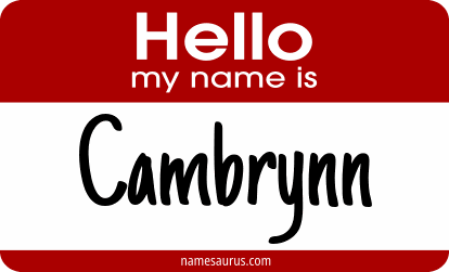 Hello my name is Cambrynn png download