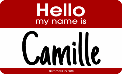 Hello my name is Camille png download