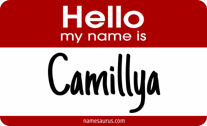 Hello my name is Camillya png download