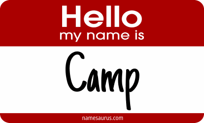 Hello my name is Camp png download