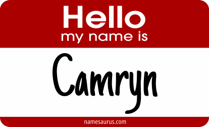 Hello my name is Camryn png download