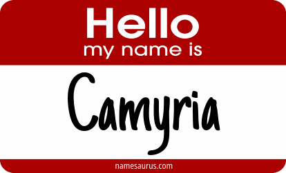 Hello my name is Camyria png download