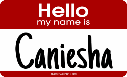 Hello my name is Caniesha png download