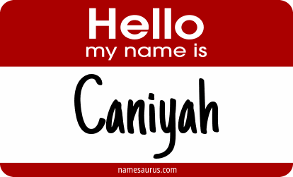 Hello my name is Caniyah png download