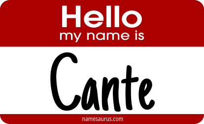 Hello my name is Cante png download