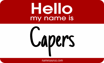 Hello my name is Capers png download
