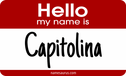 Hello my name is Capitolina png download
