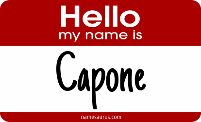Hello my name is Capone png download