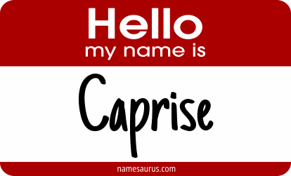 Hello my name is Caprise png download