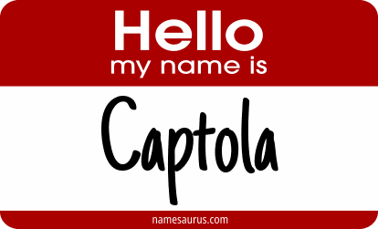 Hello my name is Captola png download