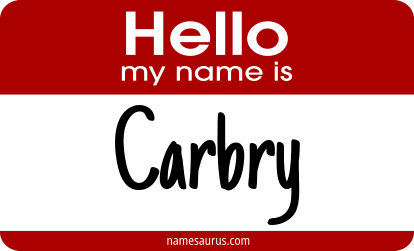 Hello my name is Carbry png download