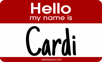 Hello my name is Cardi png download