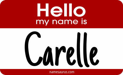 Hello my name is Carelle png download