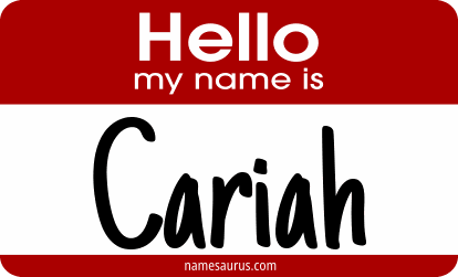 Hello my name is Cariah png download