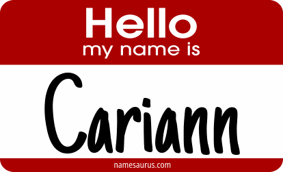 Hello my name is Cariann png download