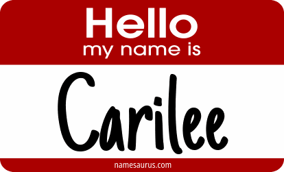 Hello my name is Carilee png download