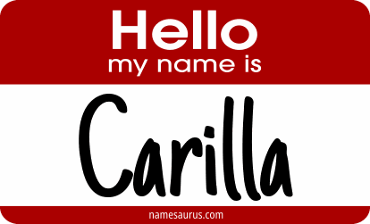 Hello my name is Carilla png download