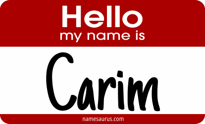 Hello my name is Carim png download