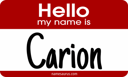 Hello my name is Carion png download