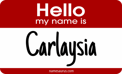 Hello my name is Carlaysia png download