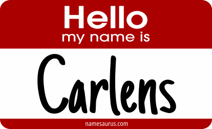 Hello my name is Carlens png download