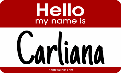Hello my name is Carliana png download