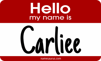 Hello my name is Carliee png download