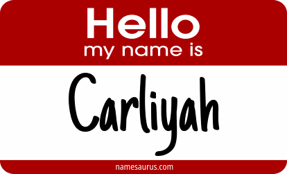 Hello my name is Carliyah png download