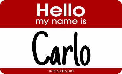 Hello my name is Carlo png download