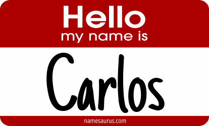 Hello my name is Carlos png download