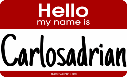 Hello my name is Carlosadrian png download