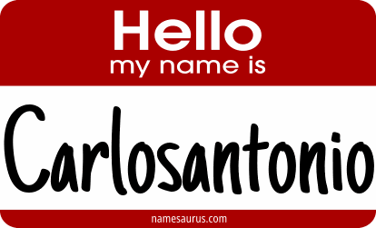 Hello my name is Carlosantonio png download