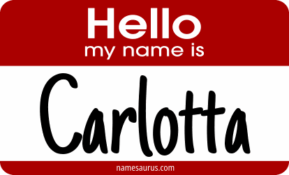 Hello my name is Carlotta png download