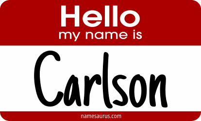 Hello my name is Carlson png download