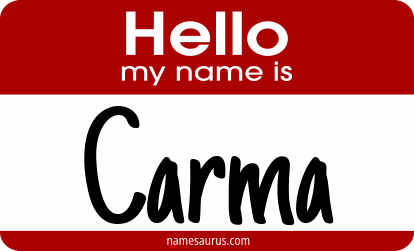 Hello my name is Carma png download
