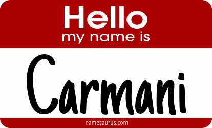 Hello my name is Carmani png download