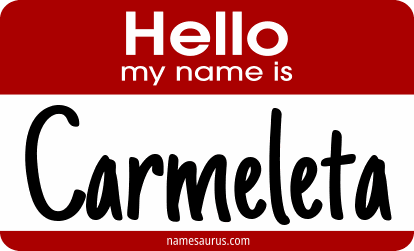 Hello my name is Carmeleta png download