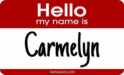 Hello my name is Carmelyn png download