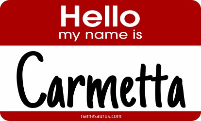 Hello my name is Carmetta png download